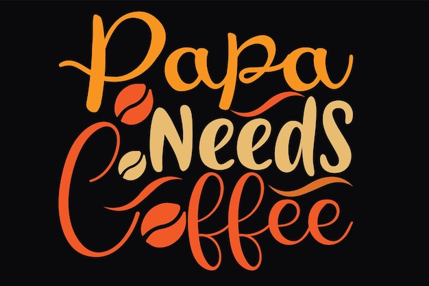 Vector papa needs coffee