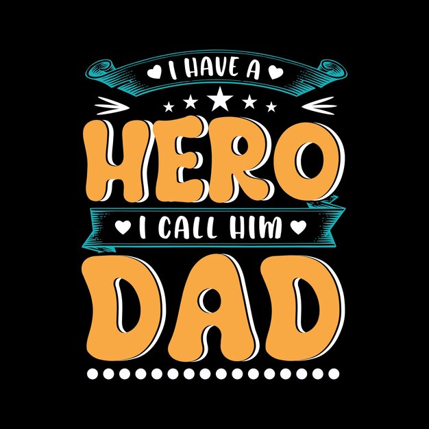 Vector papa t-shirt design, beste held ik noem hem papa t-shirt design.