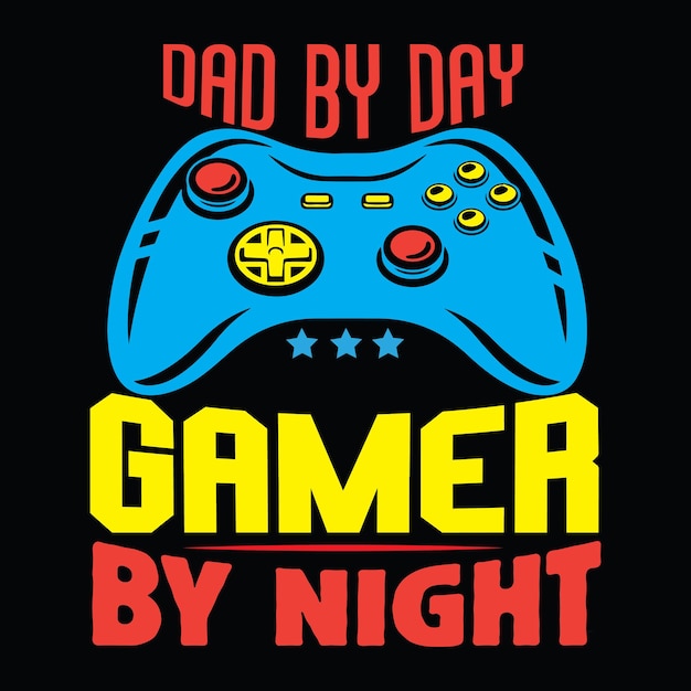 PAPA TEGEN DAG GAMER..T-SHIRT ONTWERP