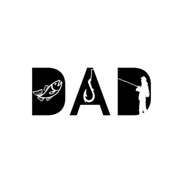 Papa vissen logo ontwerp