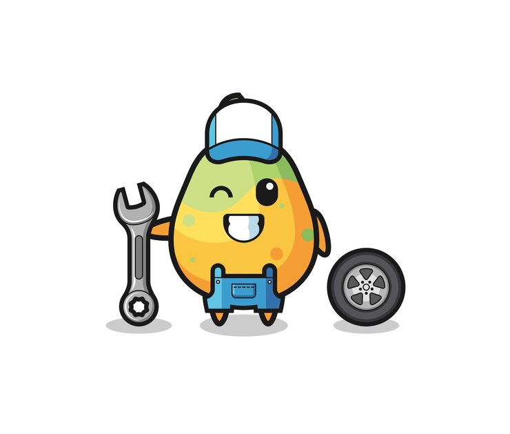 Vector 정비사 마스코트로서의 파파야 캐릭터