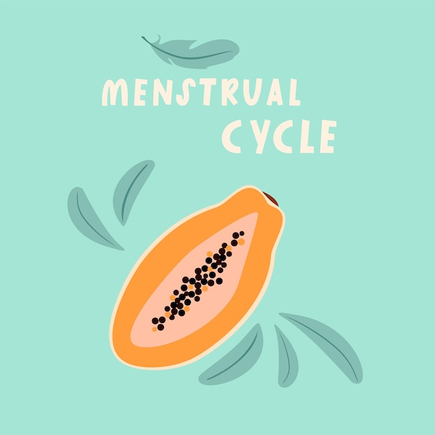 Papaya fruit Eco-bescherming voor vrouwen in kritieke dagen Vrouwenperiode Intieme hygiëne