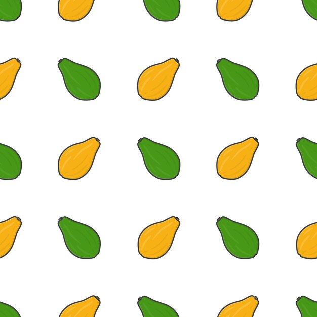 Papaya Fruit Seamless Pattern  . Fresh Papaya   Illustration