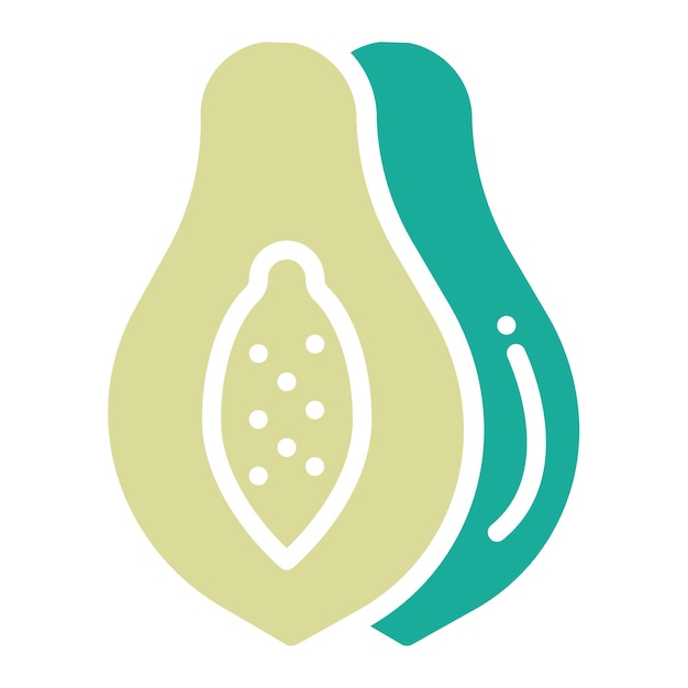 Papaya vector icon illustration of Fruits and Vegetables iconset