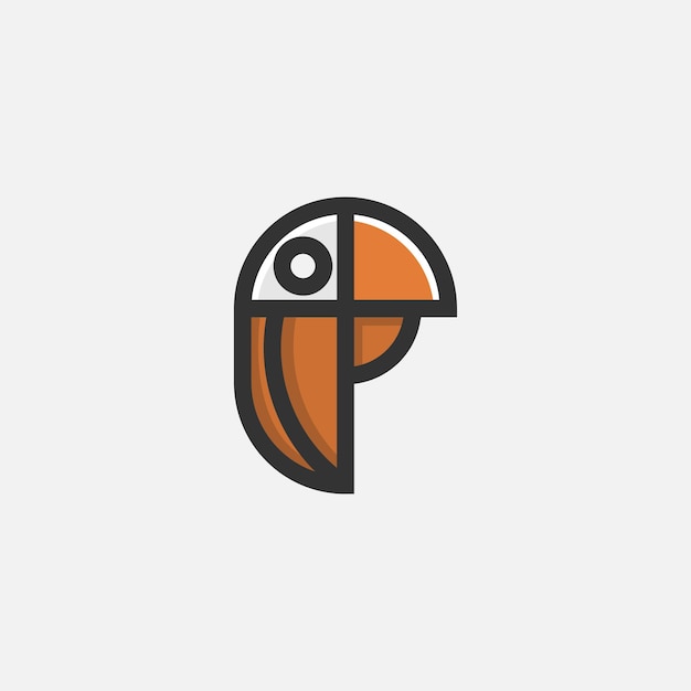 Papegaai logo ontwerp