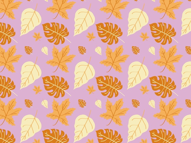 Вектор papel tapiz hojas de arboles de color amarillo rosa pastel