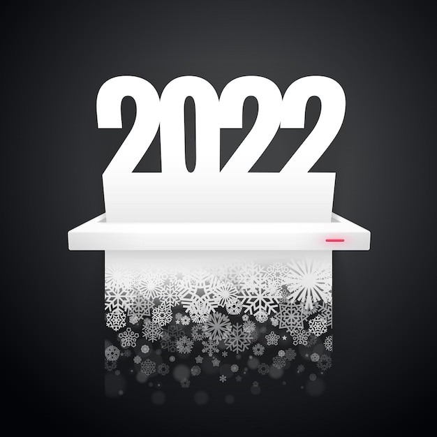 Paper 2022 Is Cut Into Snowflakes