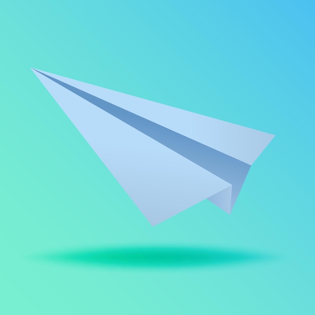 Paper airplane icon Flat icon for web designVector illustration