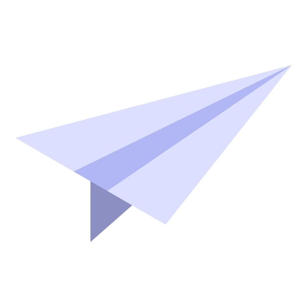 Vector paper airplane icon isometric of paper airplane vector icon for web design isolated on white background