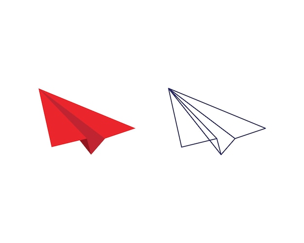 Vector paper airplane icon vector illustration