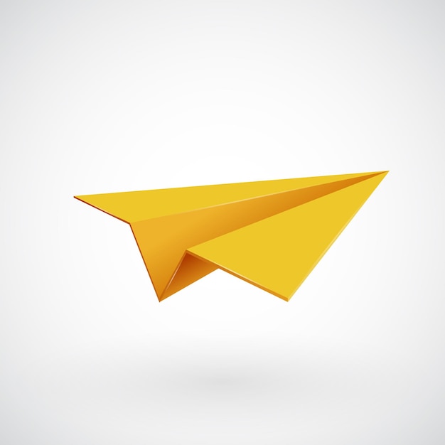 Paper airplane, Plane 3d icon,