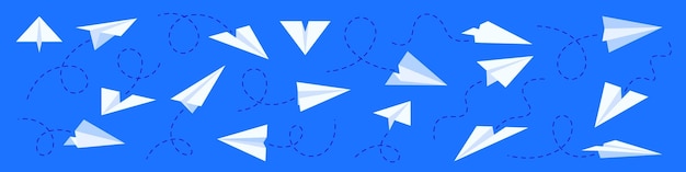 Vector paper airplane set paper plane vector