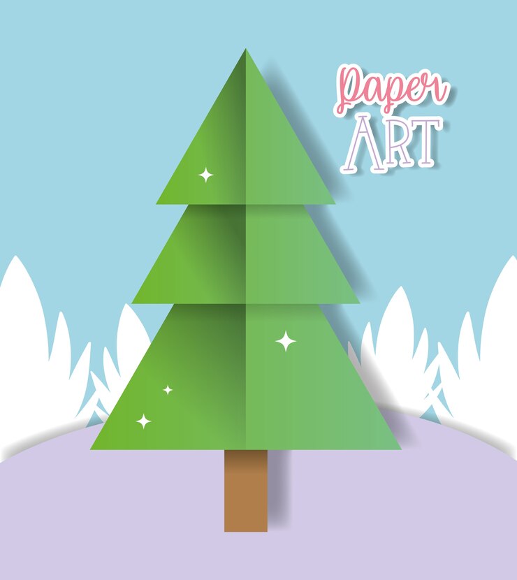 Vector paper art cartoons