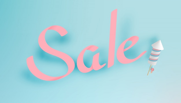 Paper art of Sale calligraphy hand lettering