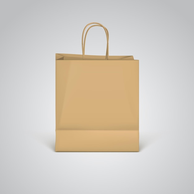 Paper bag concept with mockup