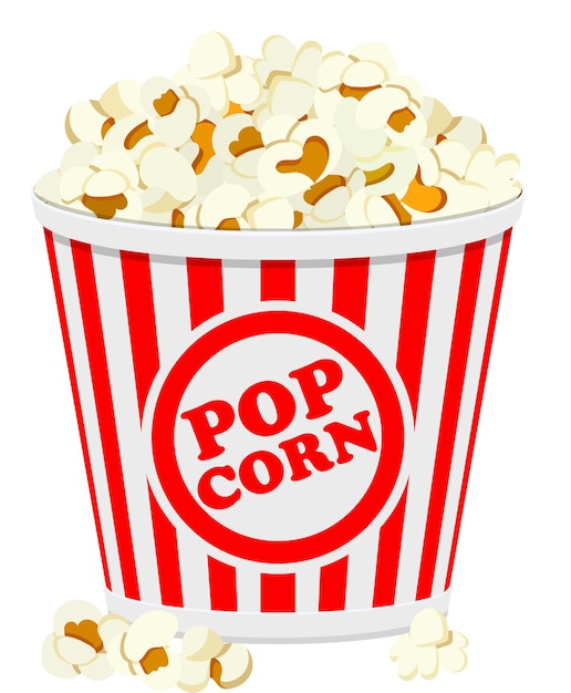 Sacco di carta pieno di popcorn