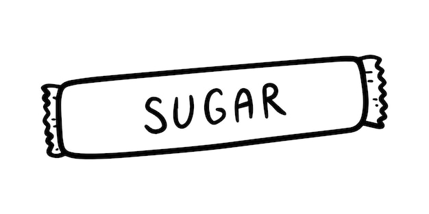 砂糖甘い落書き線形漫画の着色の紙袋