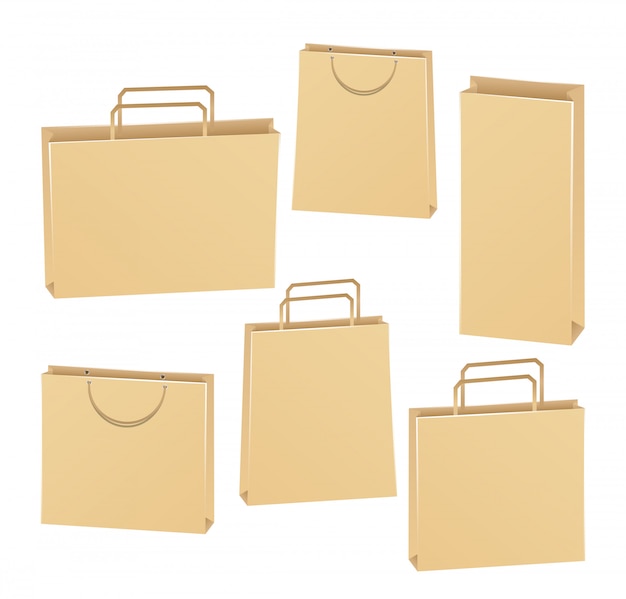 Vector paper bags