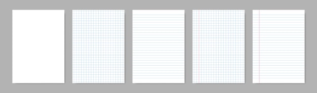 Paper blank sheets with lines.