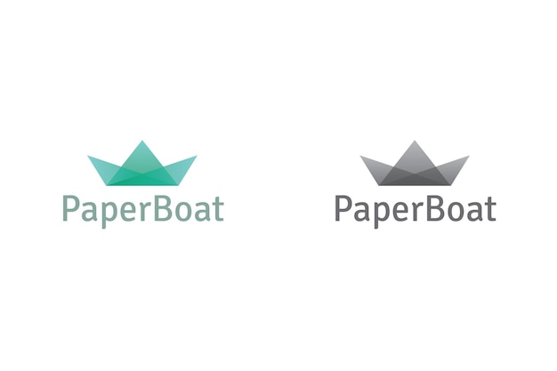 Paper Boat Logo Template