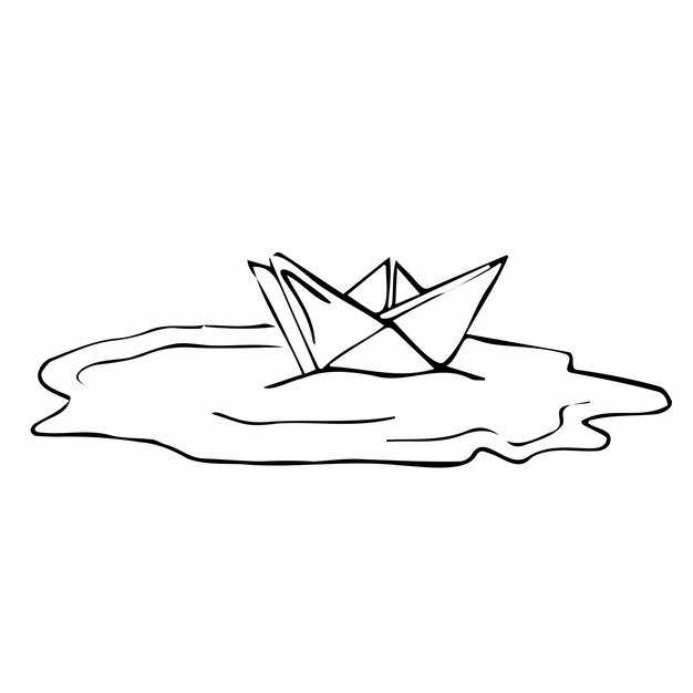 Paper boat vector illustration