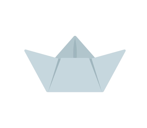 Вектор Изолированная иконка вектора бумажной лодки. иллюстрация смайликов корабля оригами из бумаги. значок вектора бумажной лодки