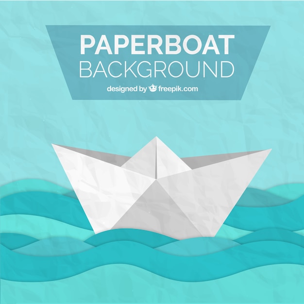 Vector paper boat