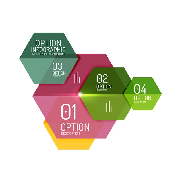 Paper business option button infographic templates