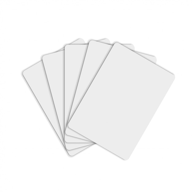 Vector paper cards mockup