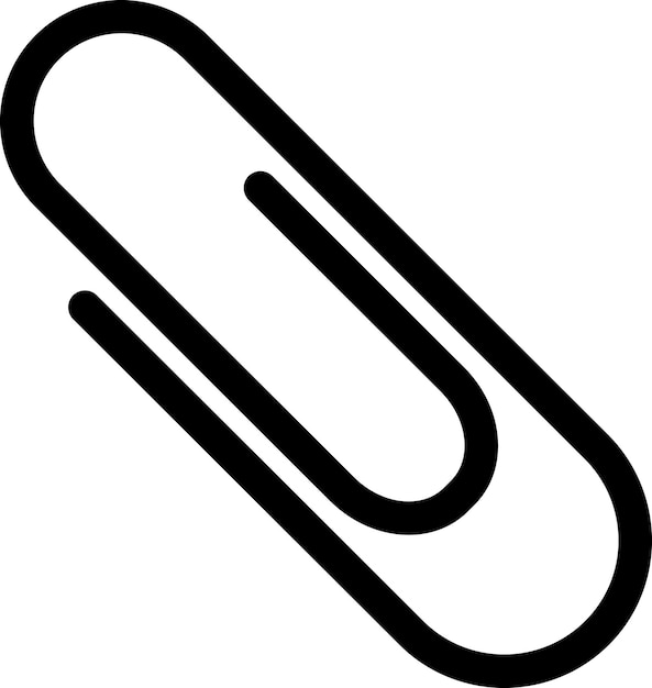 Paper clip icon diagonal position email attachments