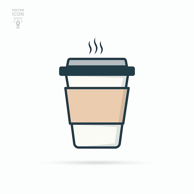 Paper coffee cup icon coffee cup