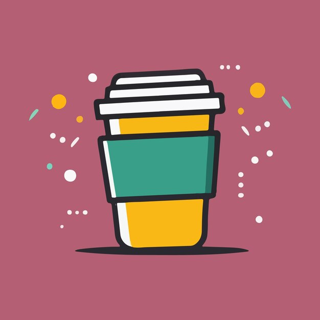 Vector paper coffee cup illustration