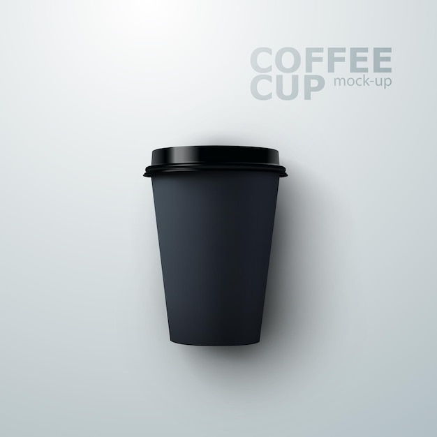 Vector paper coffee cup mockup