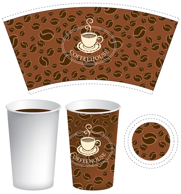 paper coffee cup template