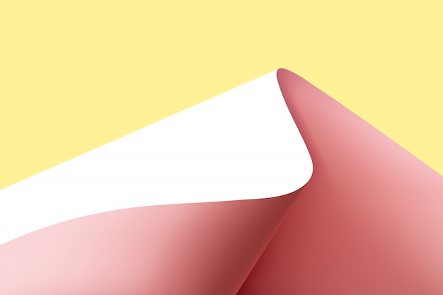 Vector paper curved into a mountain shape background.