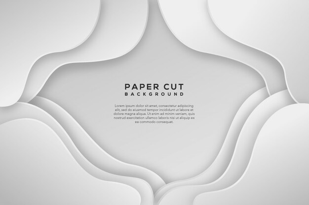 Vector paper cut abstract background