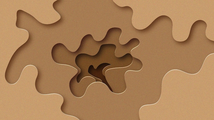Vector paper cut abstract background