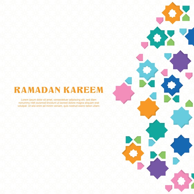 Vettore motivo di sfondo del ramadan arabo tagliato su carta