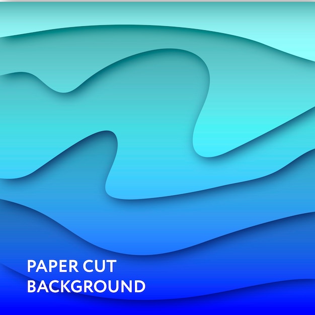 Paper cut Background Abstract Vector Color Gradient 3D art Illustration