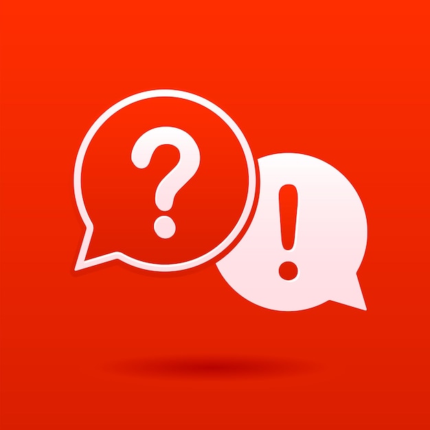 Paper cut chat question icon isolated on red background. help speech bubble symbol. faq sign. paper