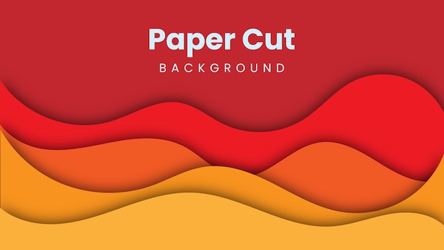 Paper Cut design background wallpapers vector illustrations Colorful waves