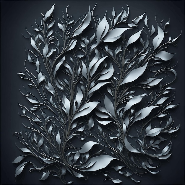 A paper cut design with the leaf