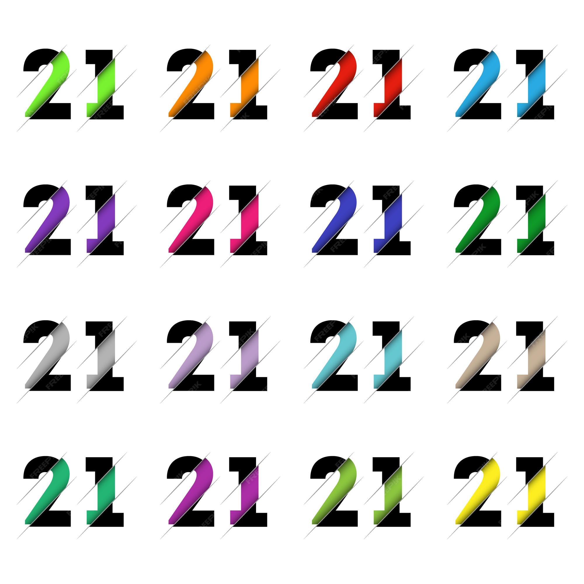 Premium Vector Paper cut number twenty one 21 realistic 3d multi Premium Vector Paper cut number twenty one 21 realistic 3d multi