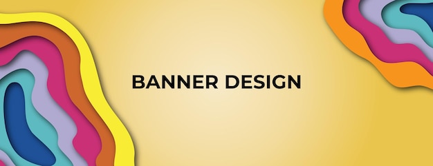 Premium Vector  Paper cut out banner design