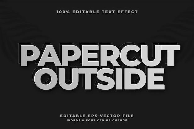 Paper cut out style text effect