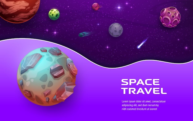 Paper cut space landing page