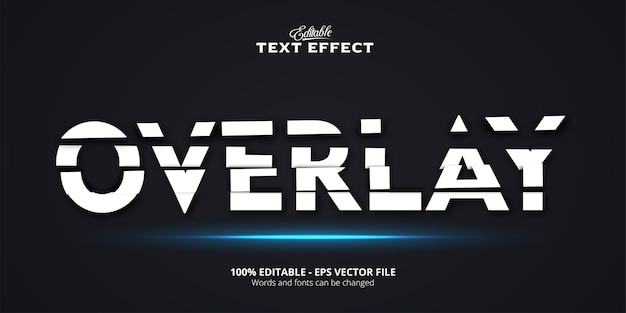 Vector paper cut style editable text effect, overlay text