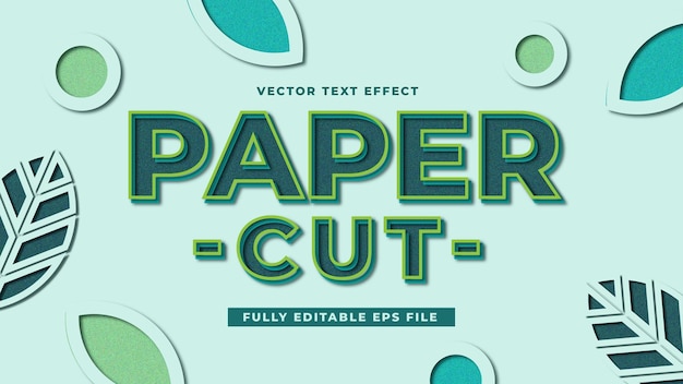 Vector paper cut text effect