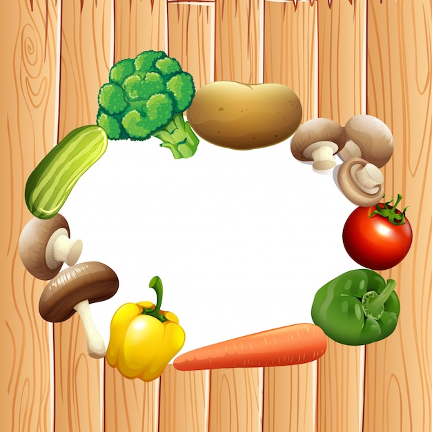 paper design with fresh vegetables illustration