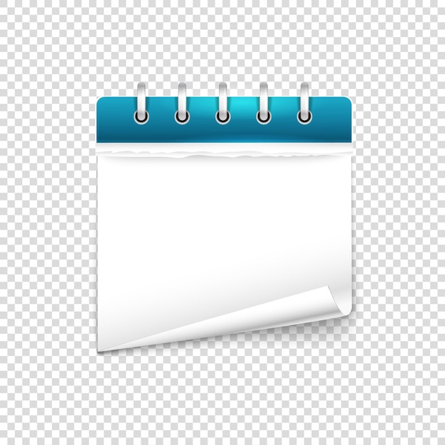 Вектор Бумажный дневник на прозрачном фоне вектор макет. шаблон для текста